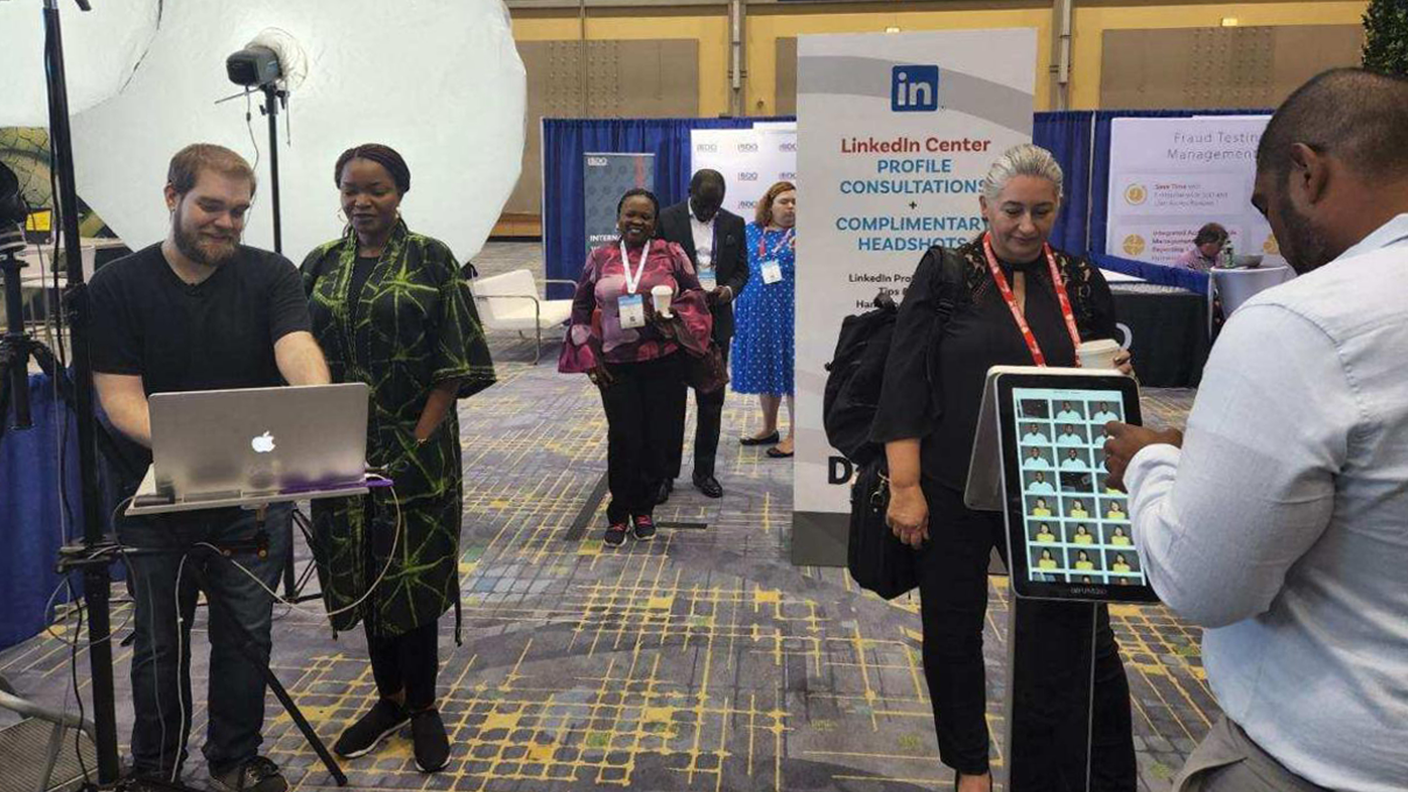 Conference headshot photographer booth GAM Conference professional portrait photography national