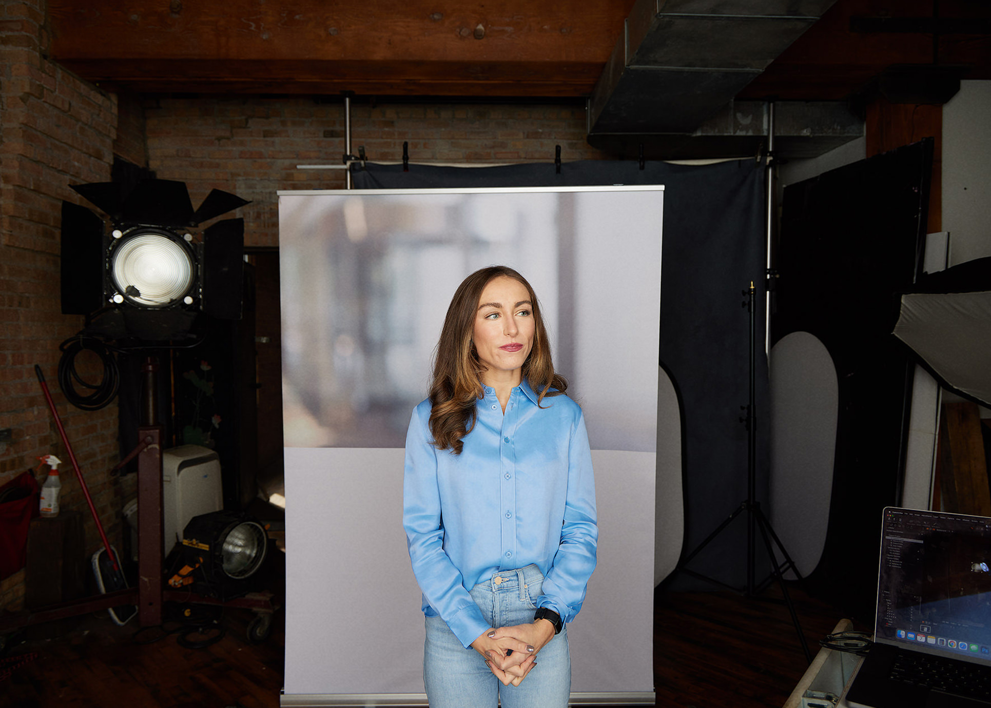 Chicago headshot photography behind the scenes session first shot