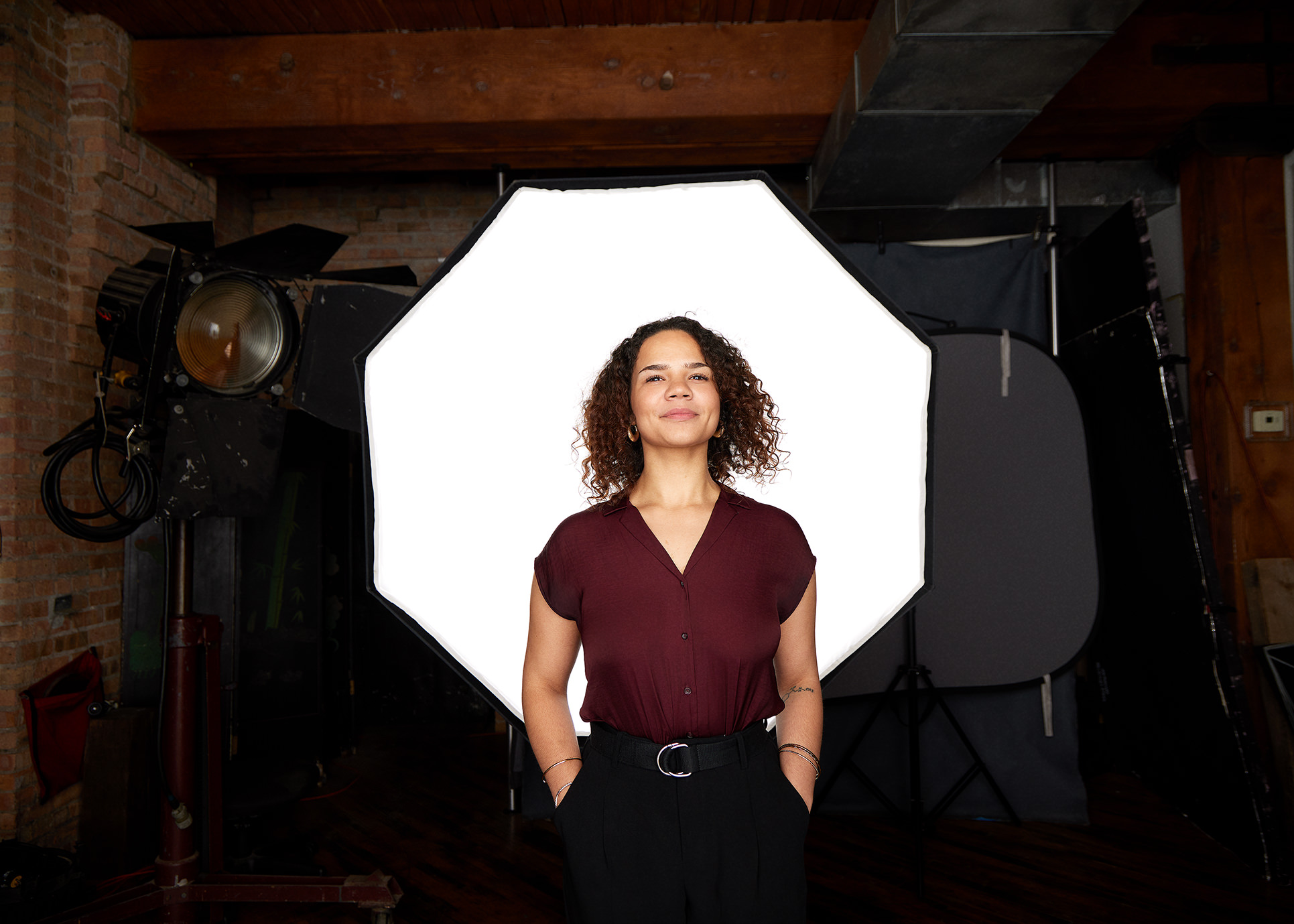 Professional headshot photography Chicago behind the scenes first shot