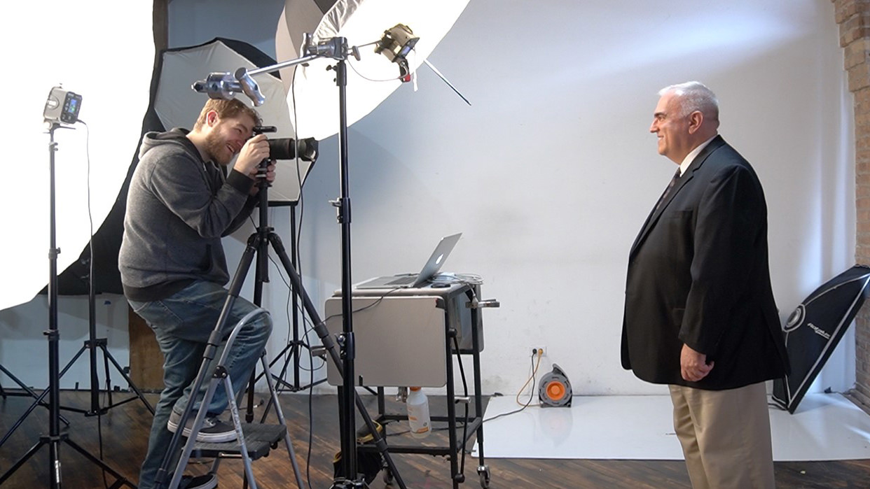 Chicago professional headshot photography behind the scenes first shot - example 3