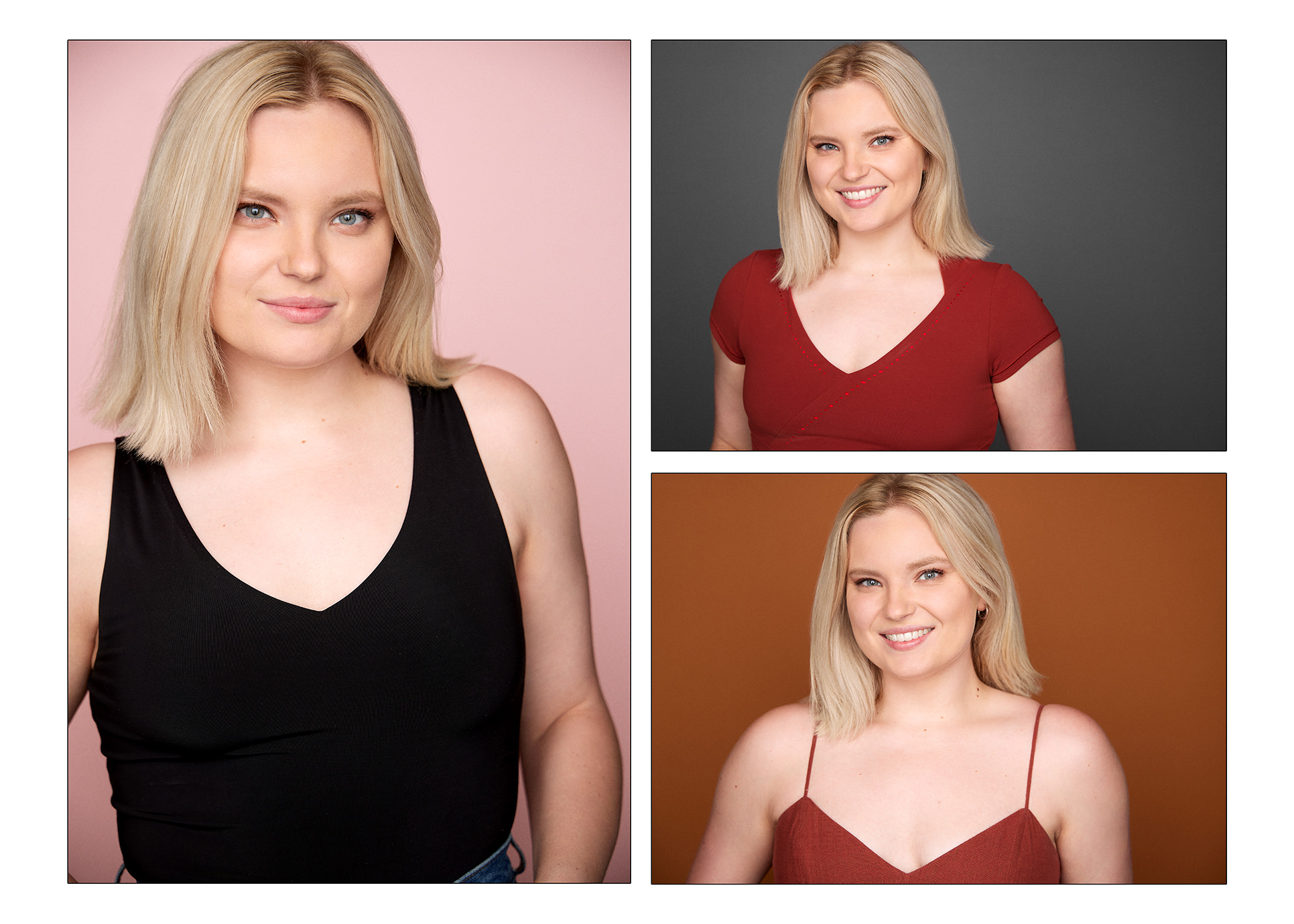 Chicago acting headshot photography actress multiple looks portfolio