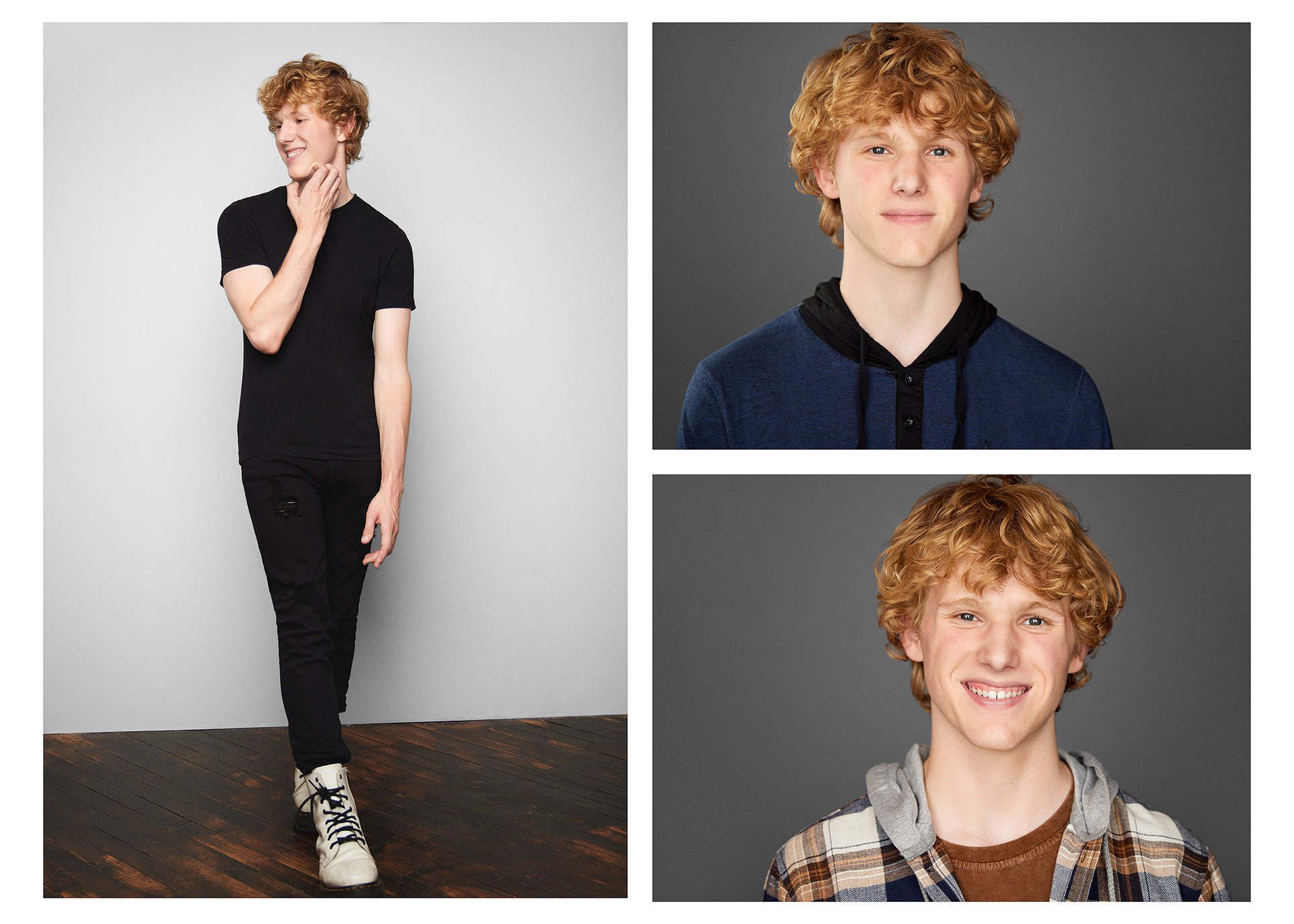 Professional acting headshot Chicago actor multiple looks portfolio