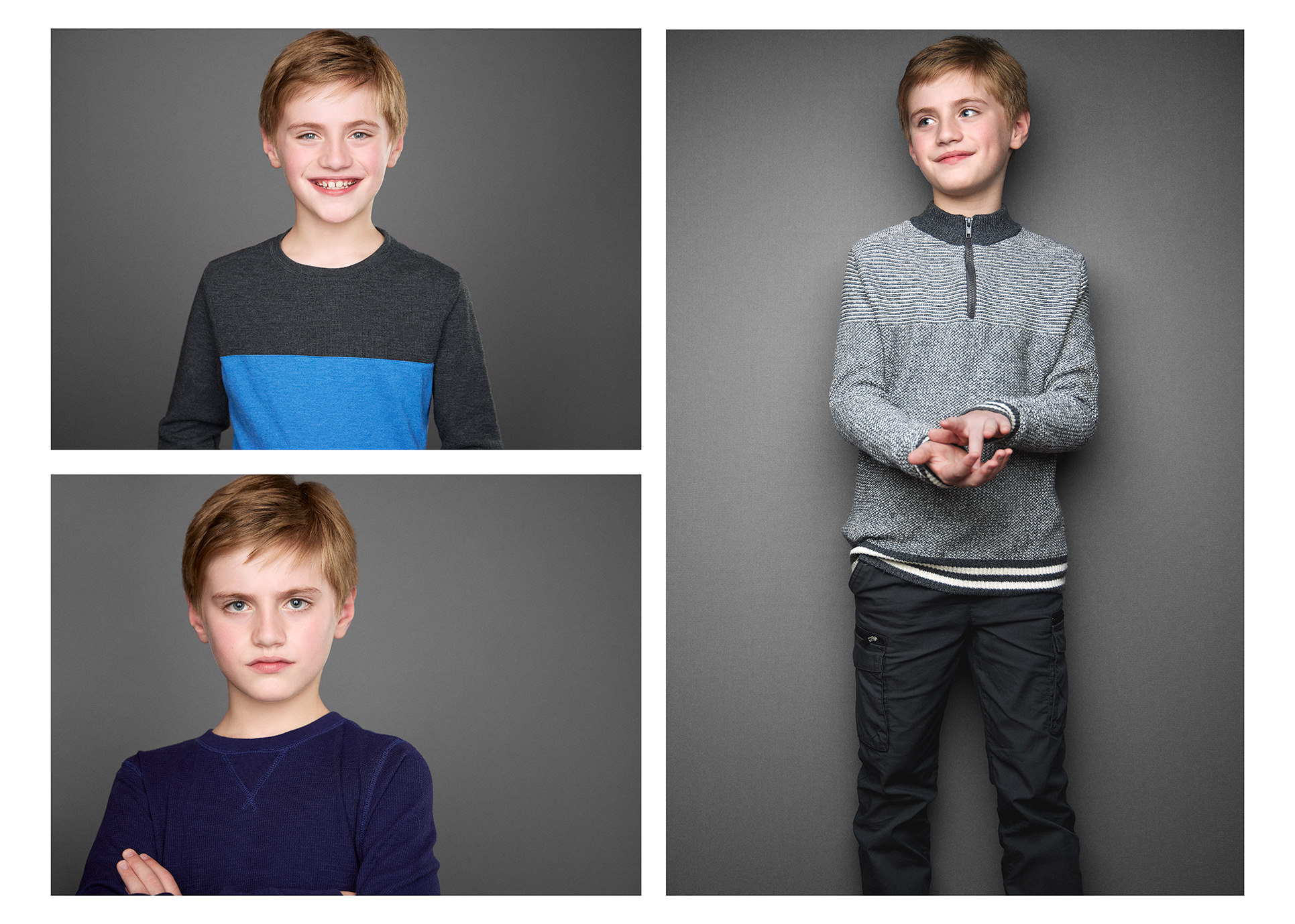 Professional acting headshot Chicago actress multiple styles portfolio