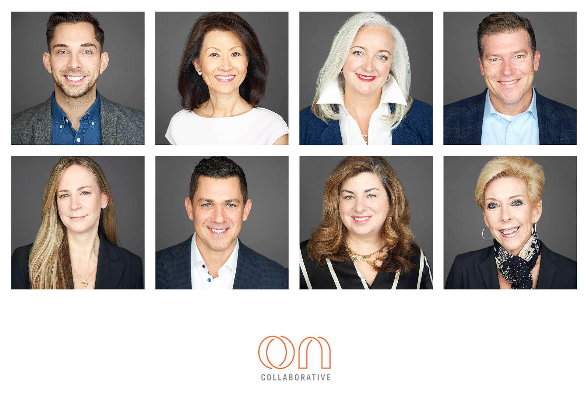 Chicago professional team headshot collage photography for On Collaborative