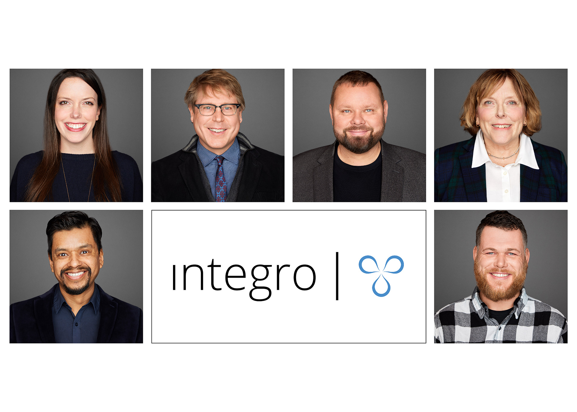 Chicago professional team headshot collage photography for Integro